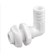 Attwood White Plastic 90 Degree ThruHull Connector  118 Inner Diameter