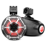 DS18 X Series HYDRO 65 2Way Wakeboard Pod Tower Speakers w15 Compression Driver  RGB Lights  450W  Black