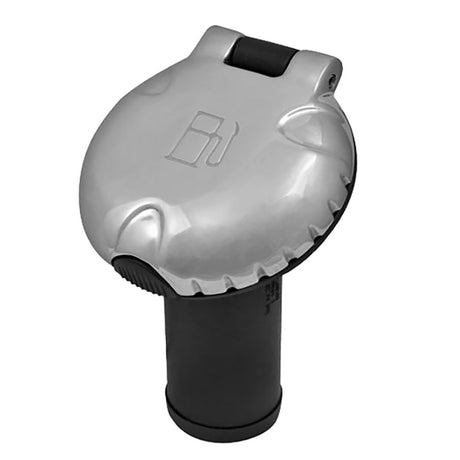Attwood Deck Fill fCarbon Canister System  Angled Body  Scalloped Chrome Cap