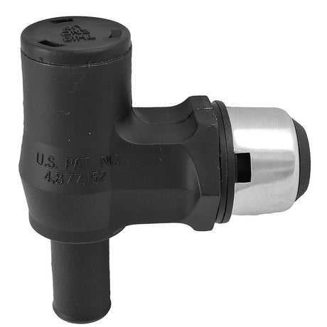 Attwood 90 PTrap Fuel Tank Vent  Black wStainless Steel Trim Cover