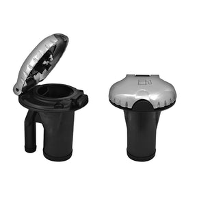 Attwood Deck Fill fPressure Relief Systems  Straight Body  Scalloped Stainless Steel Cap