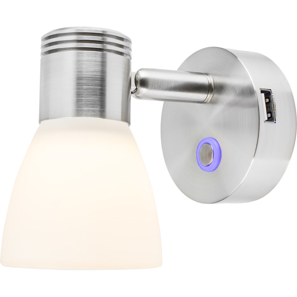SeaDog Cabin Reading Light wTouch Dimmer  USB Port