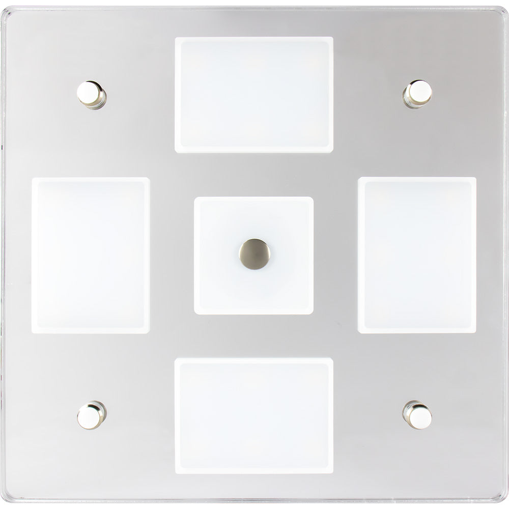 SeaDog Square LED Mirror Light wOnOff Dimmer  White  Blue