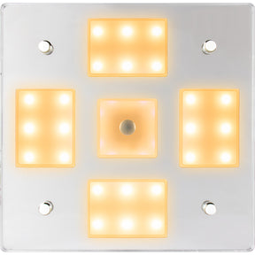 SeaDog Square LED Mirror Light wOnOff Dimmer  White  Blue