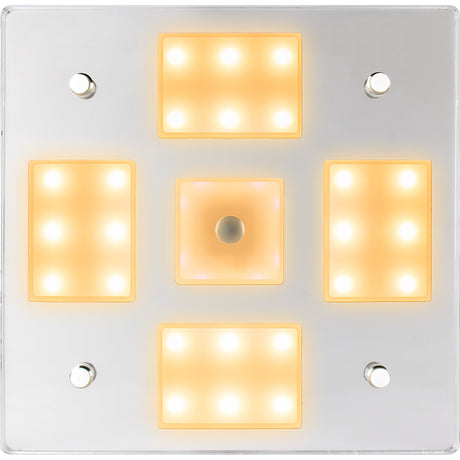 SeaDog Square LED Mirror Light wOnOff Dimmer  White  Blue