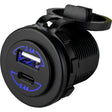 SeaDog Round Dual USB  USBC Power Socket