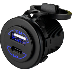 SeaDog Round Dual USB  USBC Power Socket