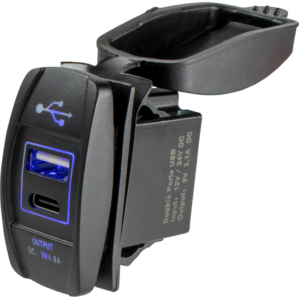 SeaDog USB  USBC Rocker Switch Style Power Socket