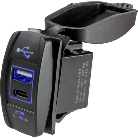 SeaDog USB  USBC Rocker Switch Style Power Socket