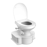 Dometic White M65 Marine Gravity Toilet  Standard Seat Size wFoot Pedal