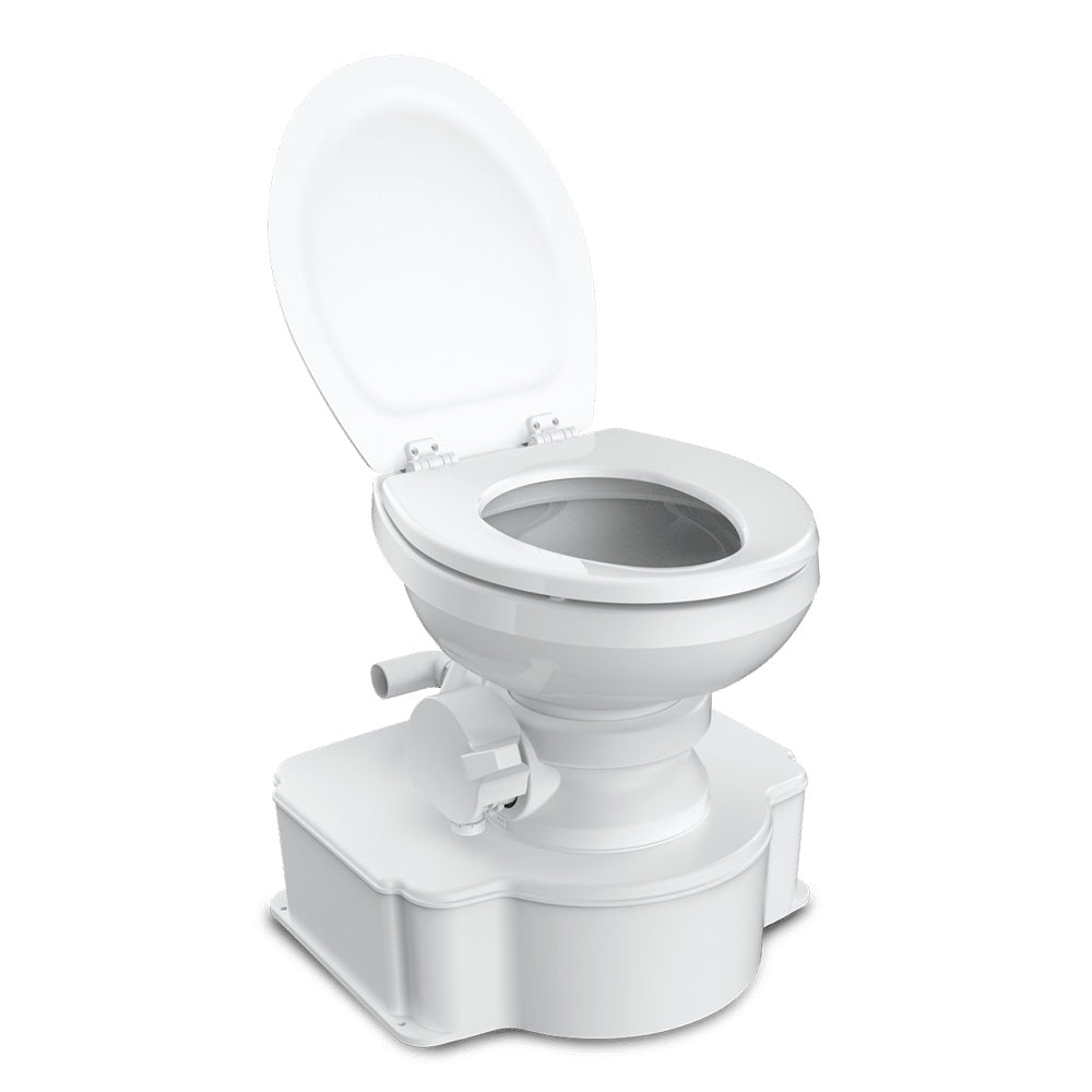 Dometic White M65 Marine Gravity Toilet  Elongated Seat Size wFoot Pedal