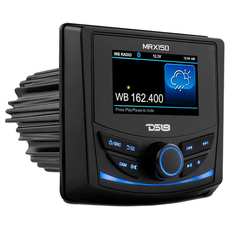 DS18 MRX150 2 Zone Marine  Powersports Head Unit w3 Color TFT Display  Bluetooth  4 x 40W