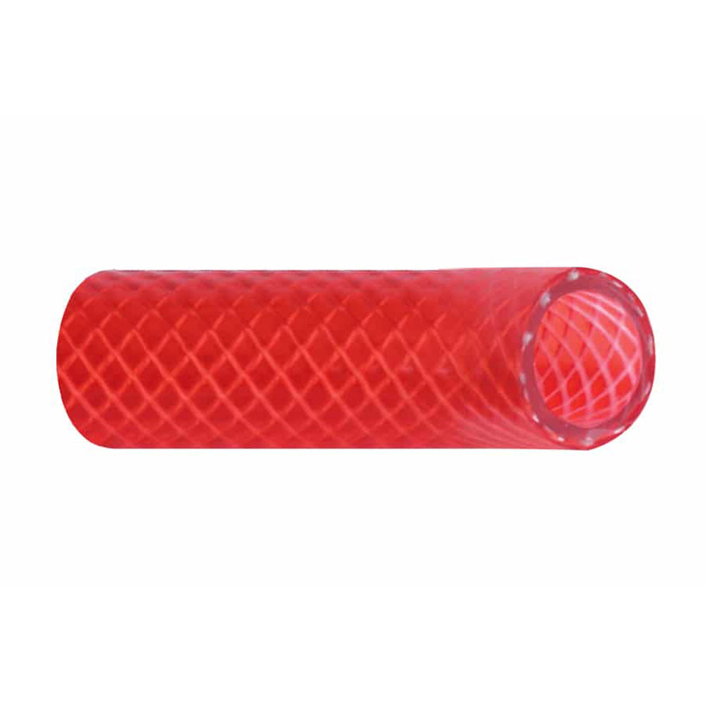 Trident Marine 58 x 50 Boxed Reinforced PVC FDA Hot Water Feed Line Hose  Drinking Water Safe  Translucent Red