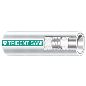 Trident Marine 112 x 50 Coil Premium Marine Sanitation Hose  White wGreen Stripe