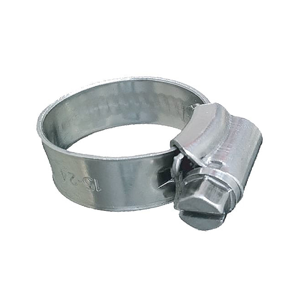 Trident Marine 316 SS NonPerforated Worm Gear Hose Clamp  38 Band  34  118 Clamping Range  10Pack  SAE Size 10