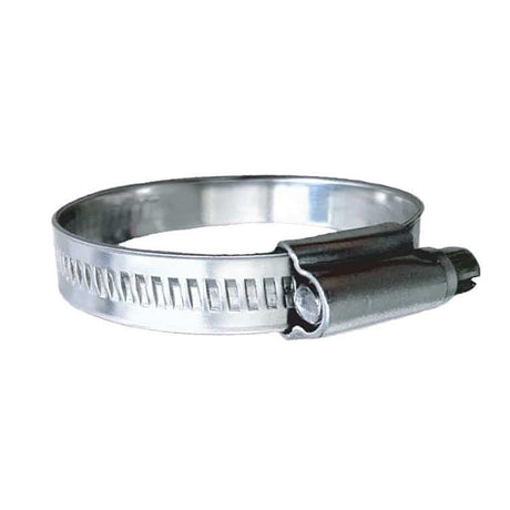 Trident Marine 316 SS NonPerforated Worm Gear Hose Clamp  1532 Band  78  114 Clamping Range  10Pack  SAE Size 12