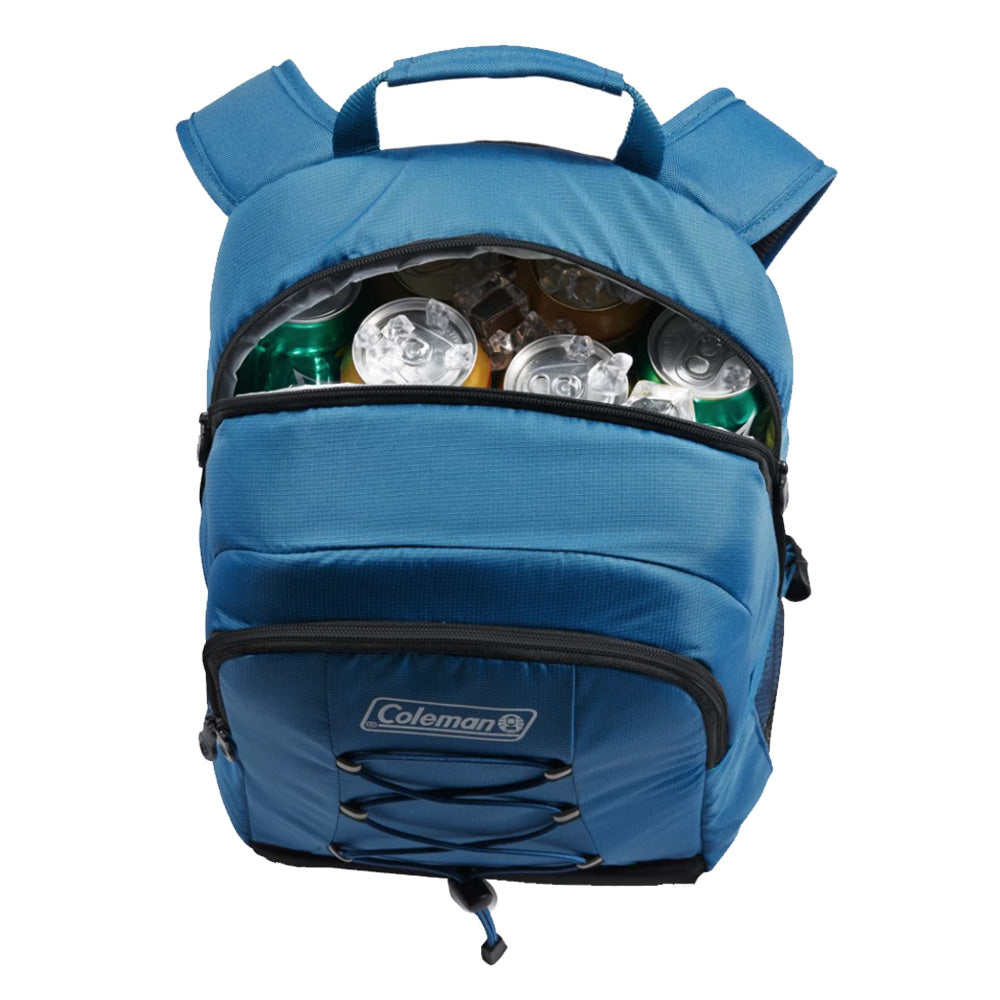 Coleman CHILLER 28Can SoftSided Backpack Cooler  Deep Ocean