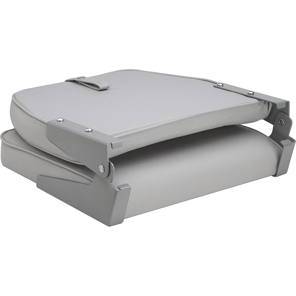Attwood SwivlEze Low Back Padded Flip Seat  Grey