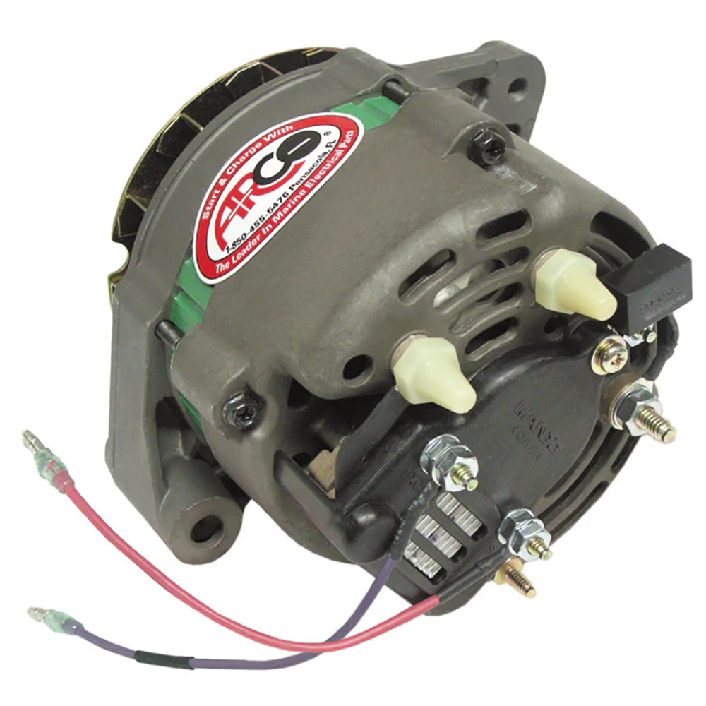 ARCO Marine Premium Replacement Alternator wMultiGroove Serpentine Pulley  12V  65A
