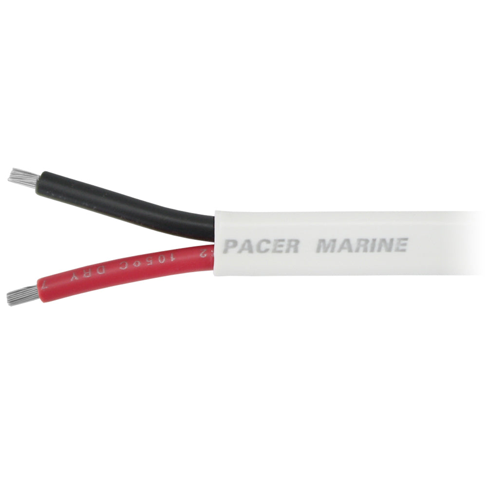 Pacer 142 AWG Duplex Wire  Flat Cable  RedBlack  Sold By The Foot