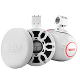 DS18 HYDRO 8 Marine Tower Speakers wRGB LED Lights  Pro Audio Loudspeakers  White