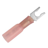 Pacer 2218 AWG Heat Shrink Spade Terminal  8 Stud Size  25 Pack
