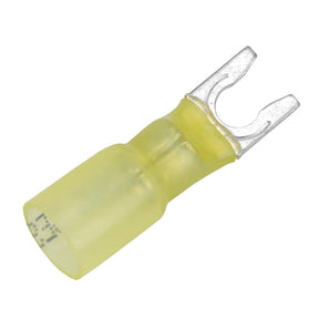 Pacer 1210 AWG Heat Shrink Spade Terminal  10 Stud Size  100 Pack
