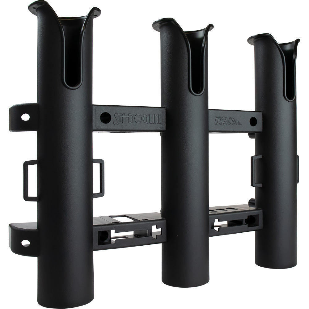 SeaDog Triple Threat Three Pole Rod Holder  Black