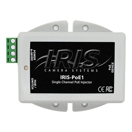 Iris Single Channel PoE Injector  836VDC Input Voltage  48VDC Output
