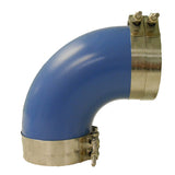 Trident Marine 4 ID 90Degree Blue Silicone Molded Wet Exhaust Elbow w4 TBolt Clamps