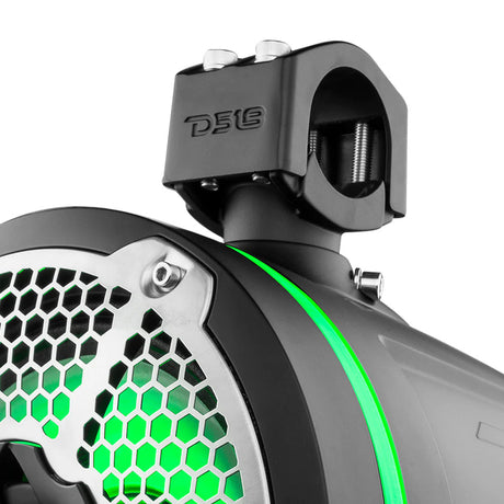 DS18 HYDRO 10 Neodymium Marine Towers wBuiltIn Passive Radiator 1 Driver  RGB LED Lights  900W  Black