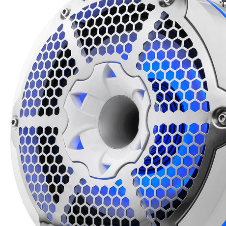 DS18 HYDRO 10 Neodymium Marine Towers wBuiltIn Passive Radiator 1 Driver  RGB LED Lights  900W  White