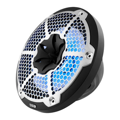 DS18 HYDRO 10 2Way Speakers wBullet Tweeter  Integrated RGB LED Lights  Black