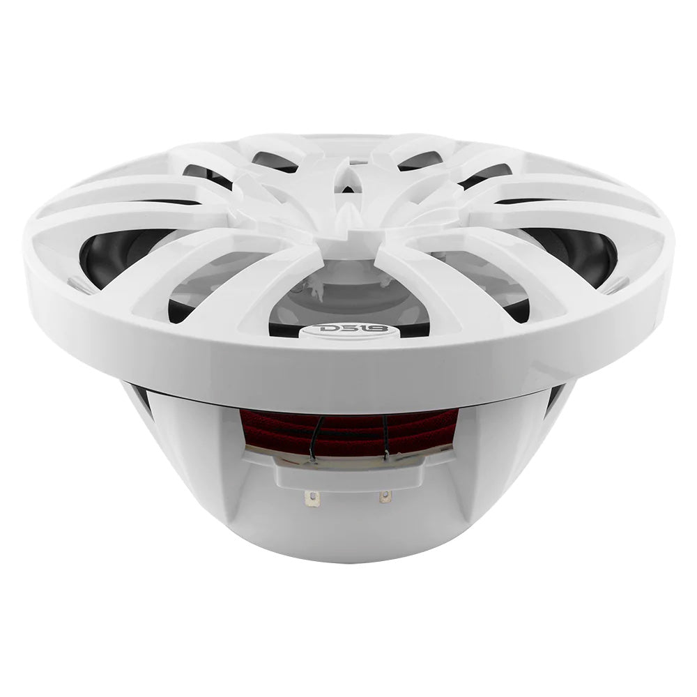 DS18 HYDRO 10 2Way Marine Speakers wBullet Tweeters  Integrated RGB LED Lights  White