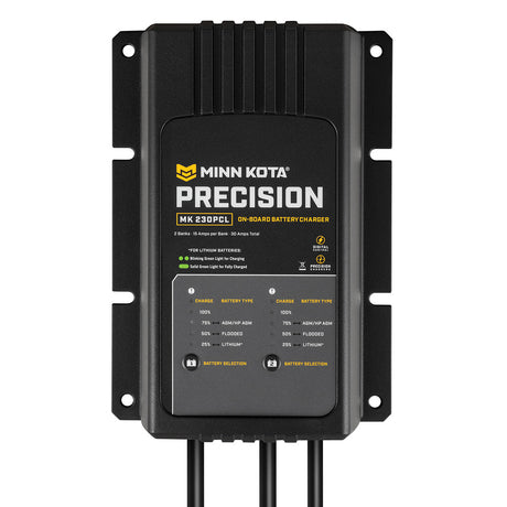Minn Kota OnBoard Precision Charger MK230 PCL 2 Bank x 15 AMP LI Optimized Charger