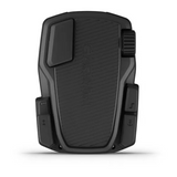 A black Garmin force trolling motor pedal, shown from a front-facing perspective on a clean white background.