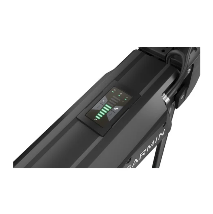 Garmin force trolling motor power display on a white background
